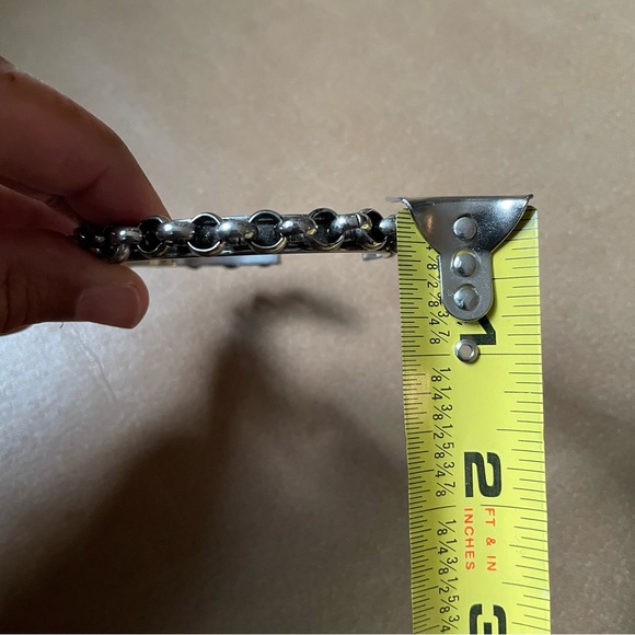 Elizabeth Cole chain cuff bracelet bangle silver layering minimal - Picture 8 of 8